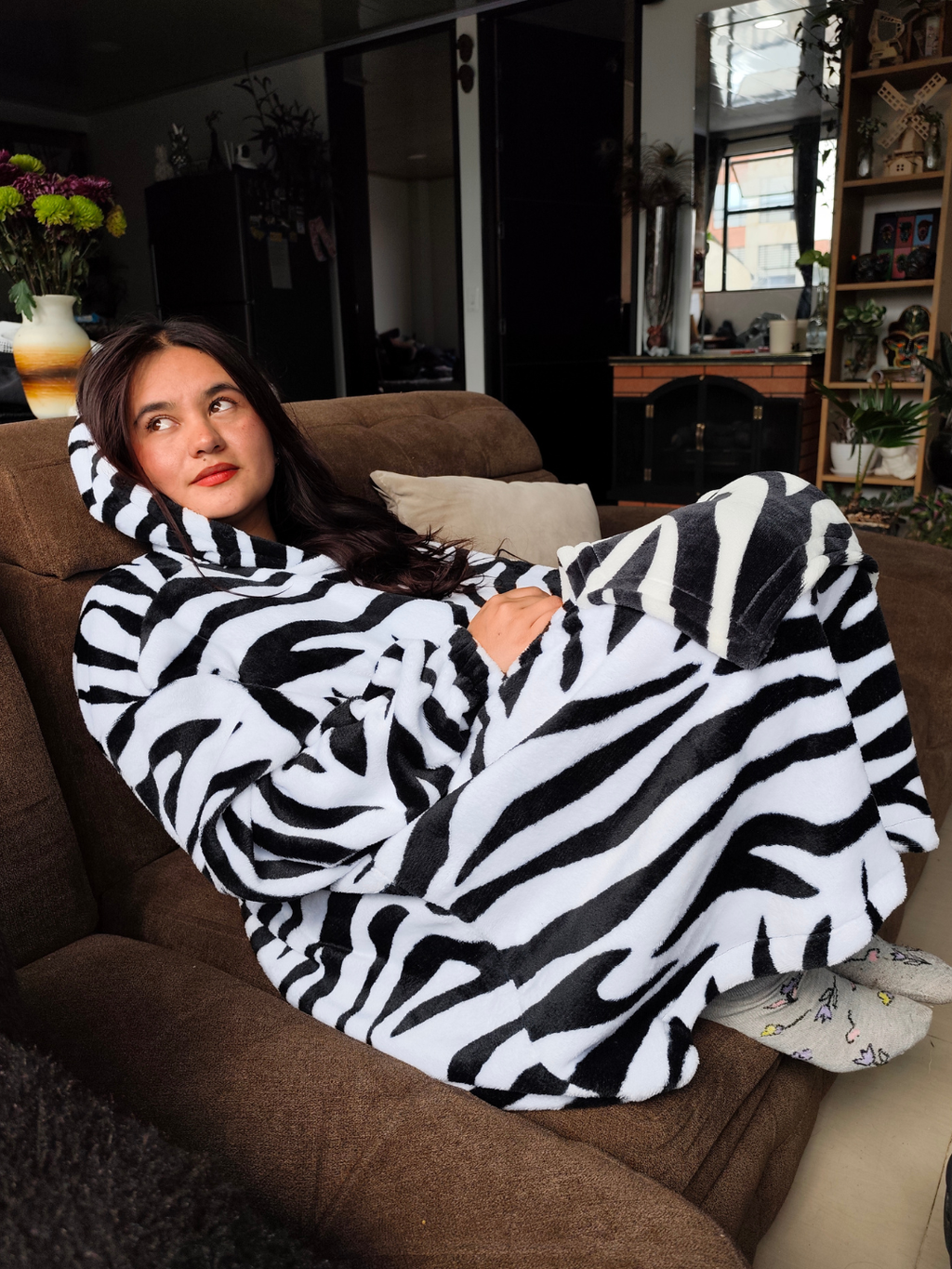 Buzo gigante cobija Cebra