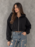 Chaqueta en algodon con capota