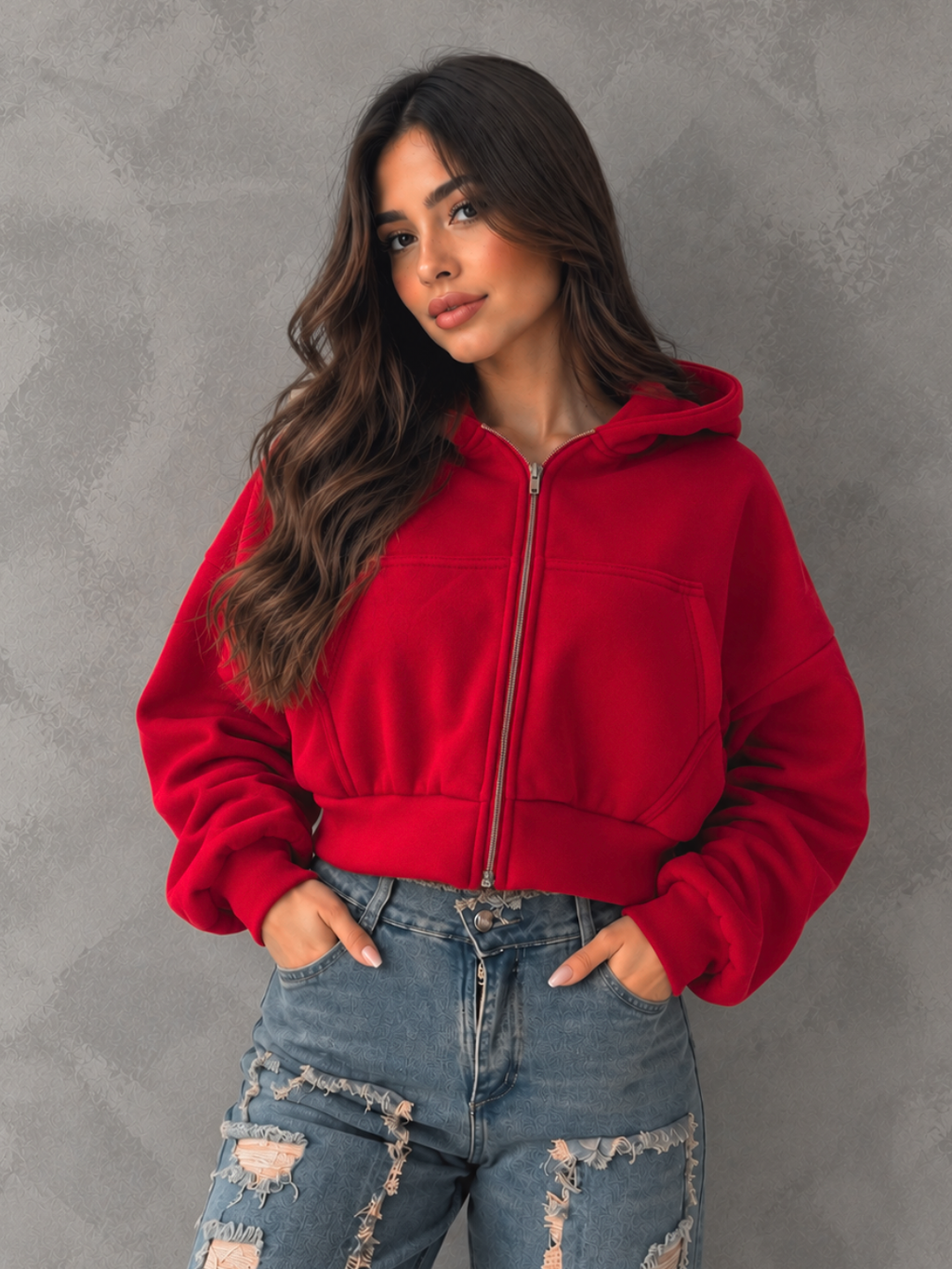 Chaqueta en algodon con capota