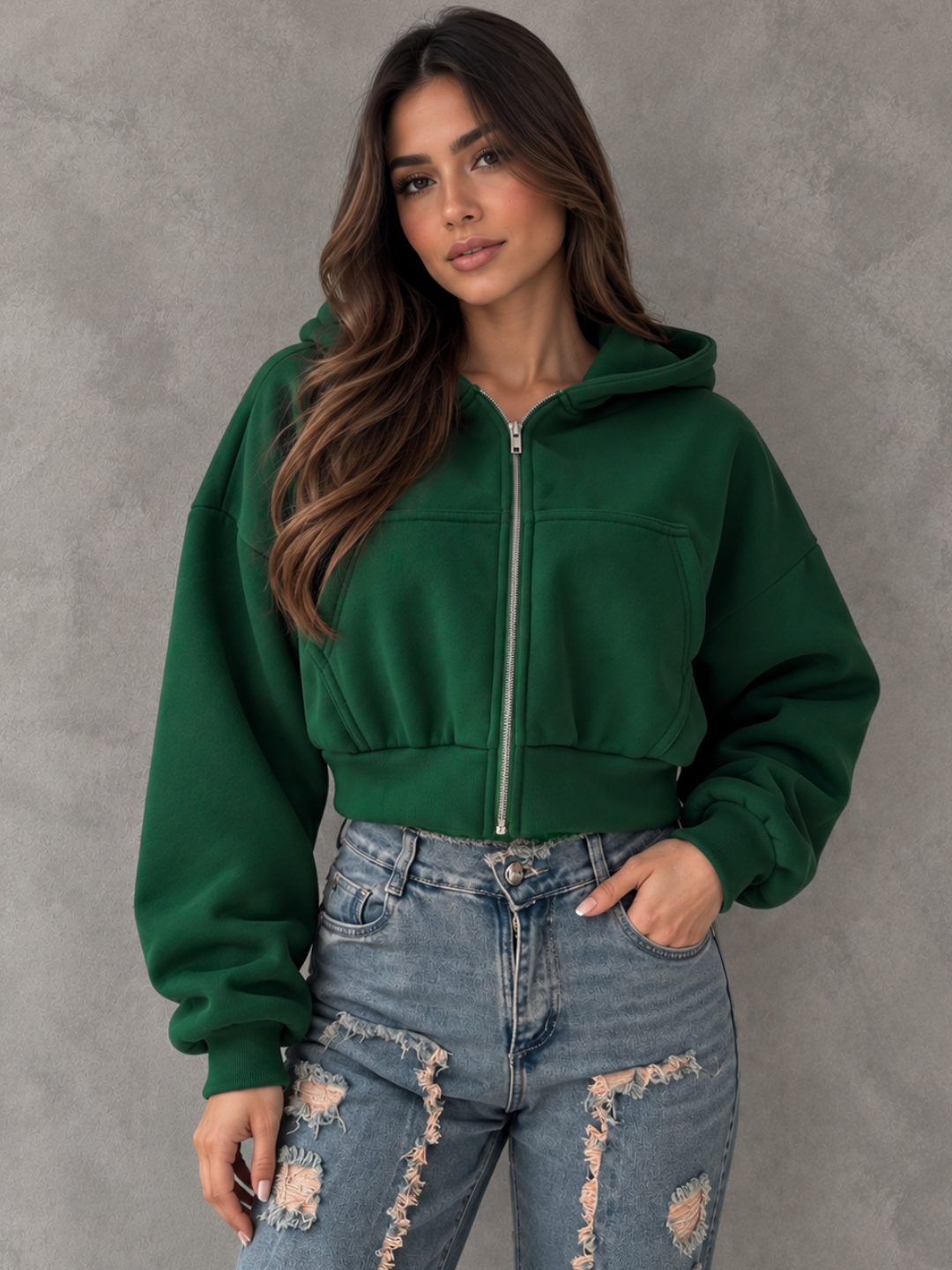 Chaqueta en algodon con capota