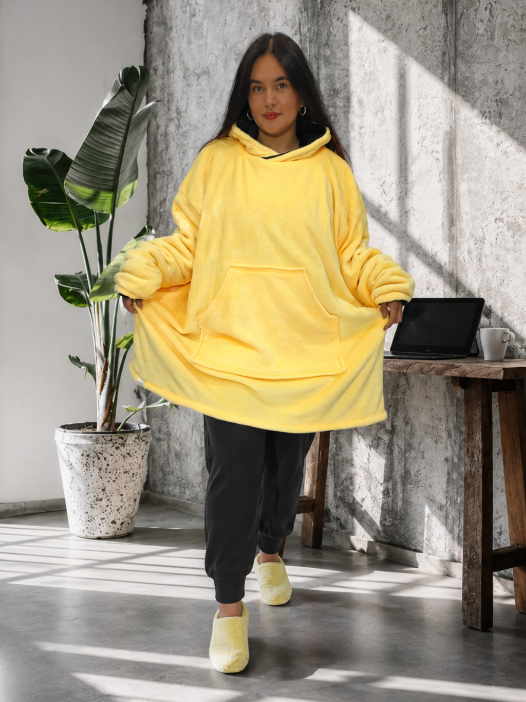 Buzo gigante cobija Amarillo