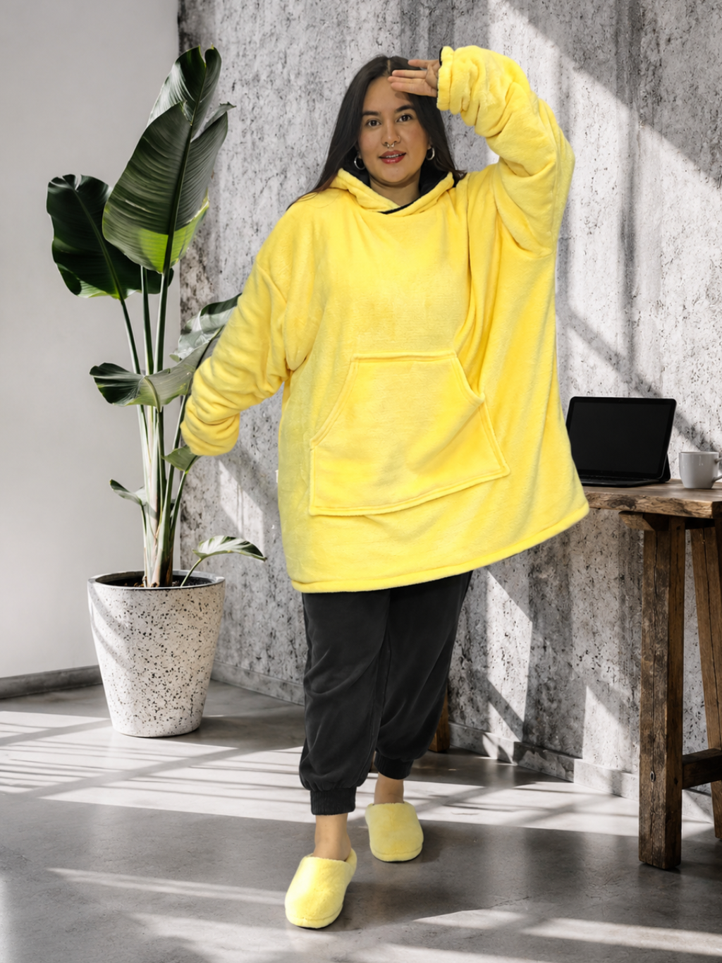 Buzo gigante cobija Amarillo