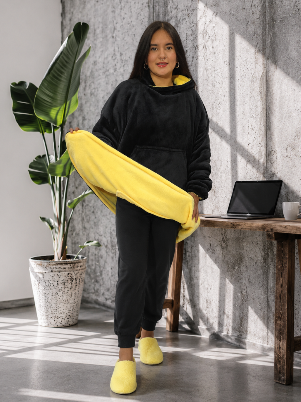 Buzo gigante cobija Amarillo