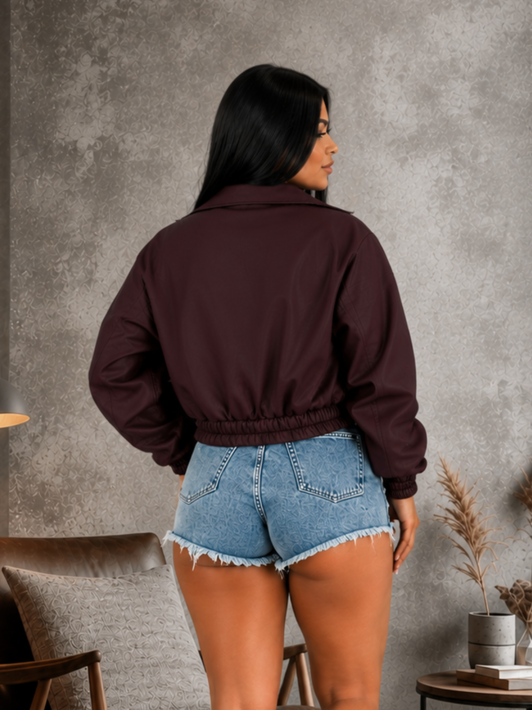 Chaqueta Cuero Oversize