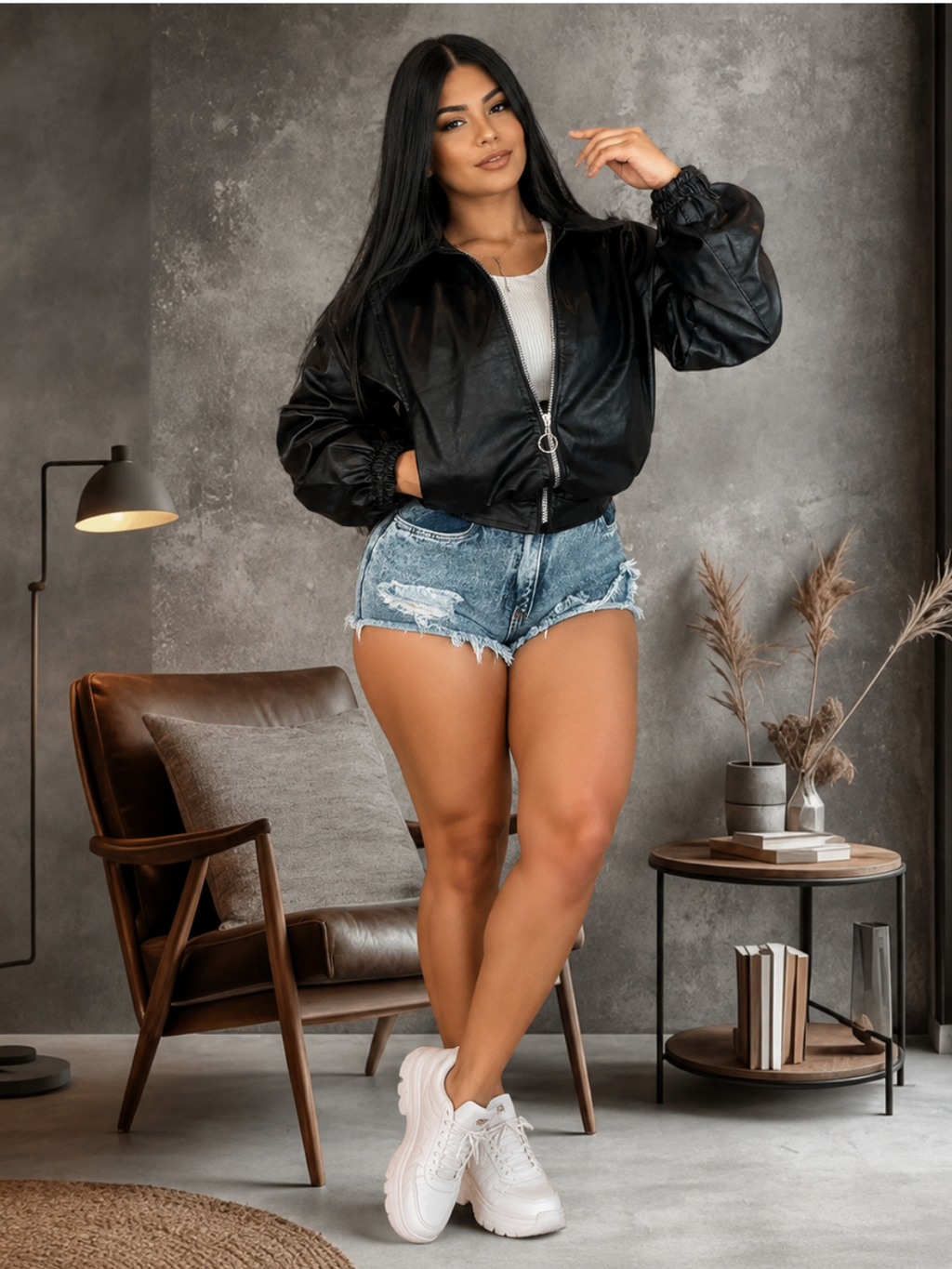 Chaqueta Cuero Oversize