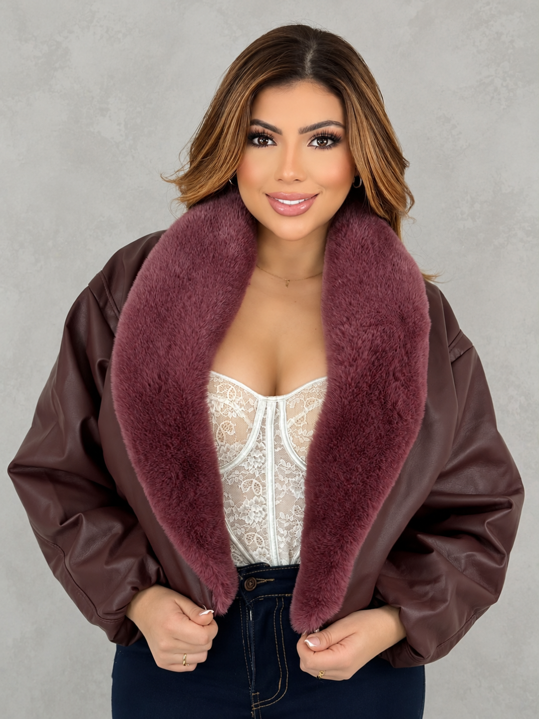 Chaqueta sintetico Con Peluche